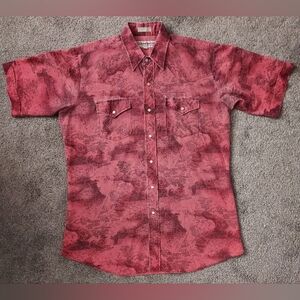 Corral Men's Casual Red Button Down Shirt